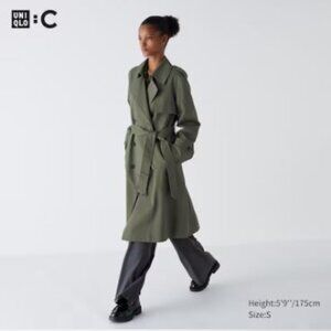 Uniqlo Trench Coat color Olive NWT